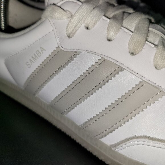 Adidas Samba Men's Sz 9.5/Women's Sz 10.5 OG Trainers in White and Grey JI3206 - Picture 14 of 16